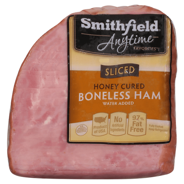 Save on Smithfield Anytime Favorites Boneless Ham Honey Cured Sliced
