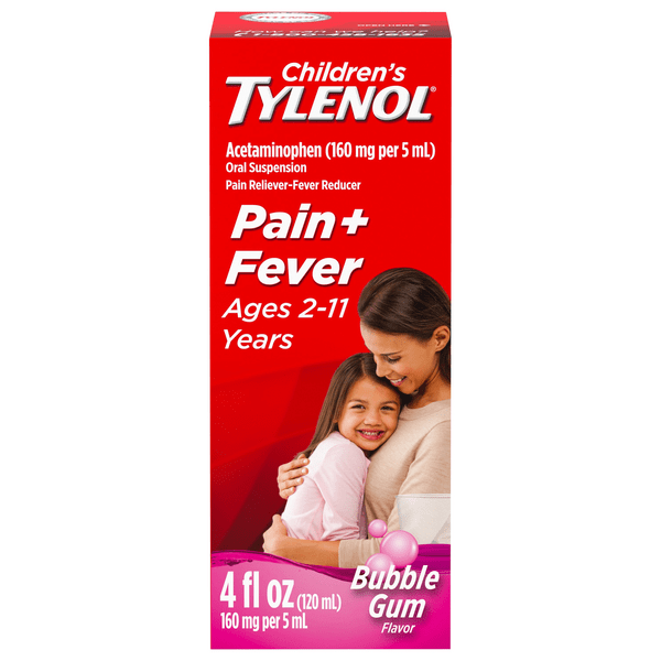 Save on Tylenol Children's Acetaminophen Pain + Fever Relief Bubble Gum