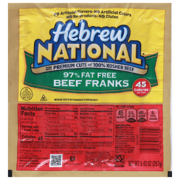 Save on Hebrew National Kosher Beef Franks 97 Fat Free 6 ct Order