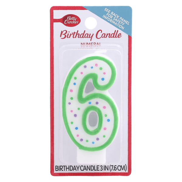 Save on Betty Crocker Numeral Birthday Candle 6 3 Inch Order Online