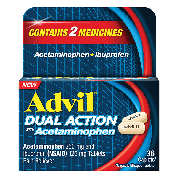 Save on Advil Dual Action Acetaminophen + Ibuprofen Pain Relief Caplets