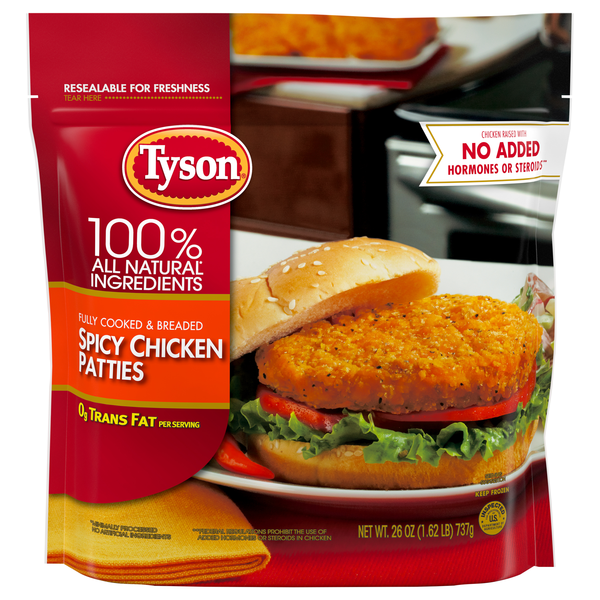 Save on Tyson Chicken Patties Spicy Fully Cooked Frozen Order Online