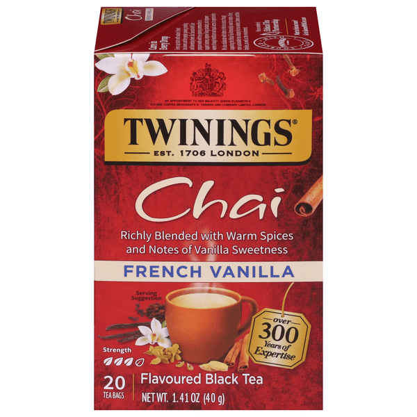 Save on Twinings of London Chai French Vanilla Black Tea Bags Order