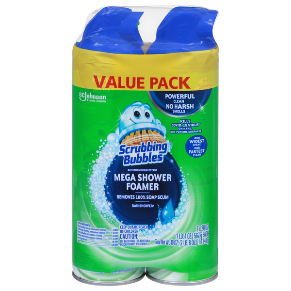 Save on Scrubbing Bubbles Mega Shower Foamer Rainshower Bathroom Disinfectant 2 pk Order Online