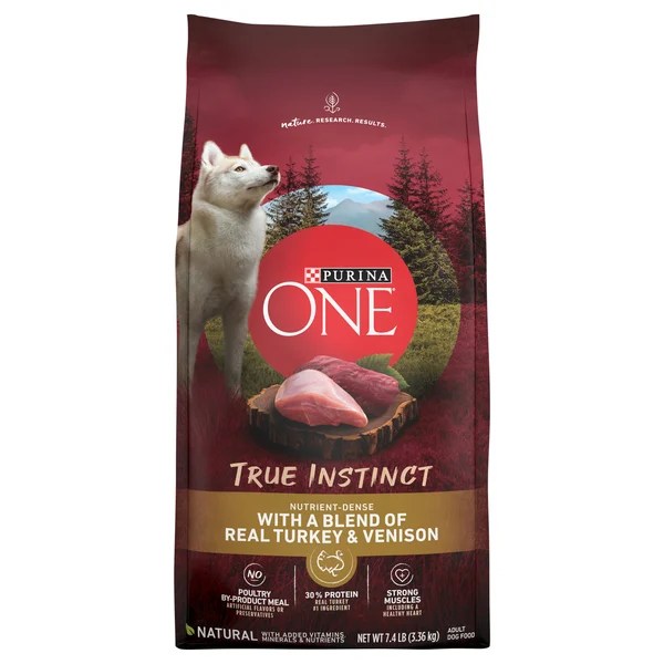 Save on Purina ONE True Instinct Natural Turkey & Venison Adult Dry Dog