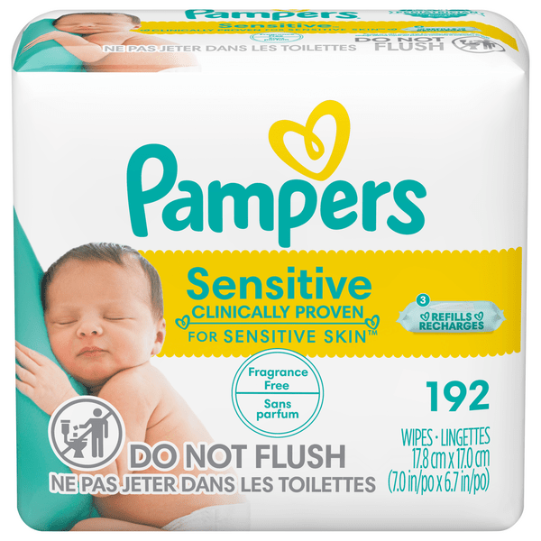 Save on Pampers Baby Wipes Sensitive Refill 64 ct ea 3 pk Order
