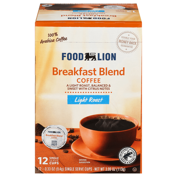 Save on Food Lion Breakfast Blend Coffee Light Roast Single Serve Cups Order Online Delivery