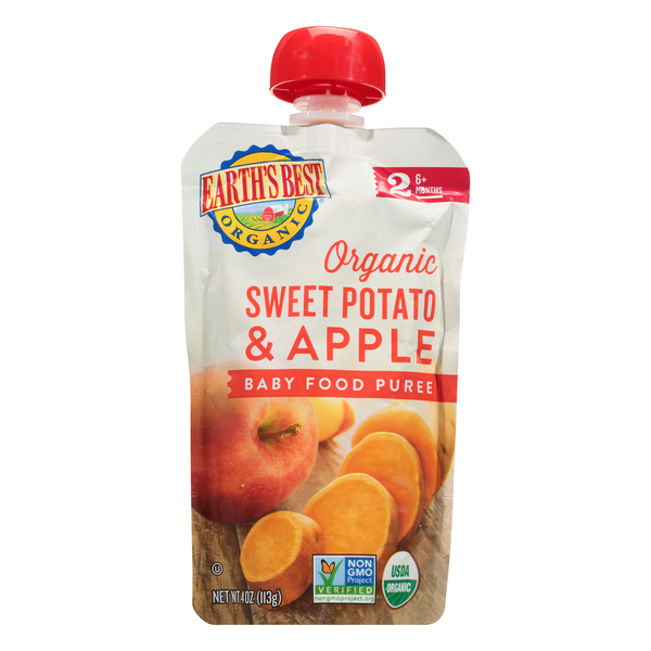 Save on Earth's Best Stage 2 Sweet Potato & Apple Baby Food Puree