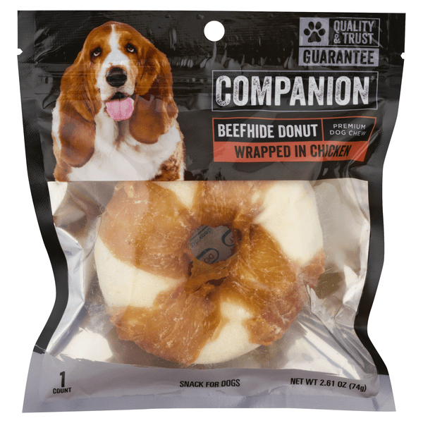 Save on Companion Dog Chew Beefhide Donut Wrapped in Chicken Order