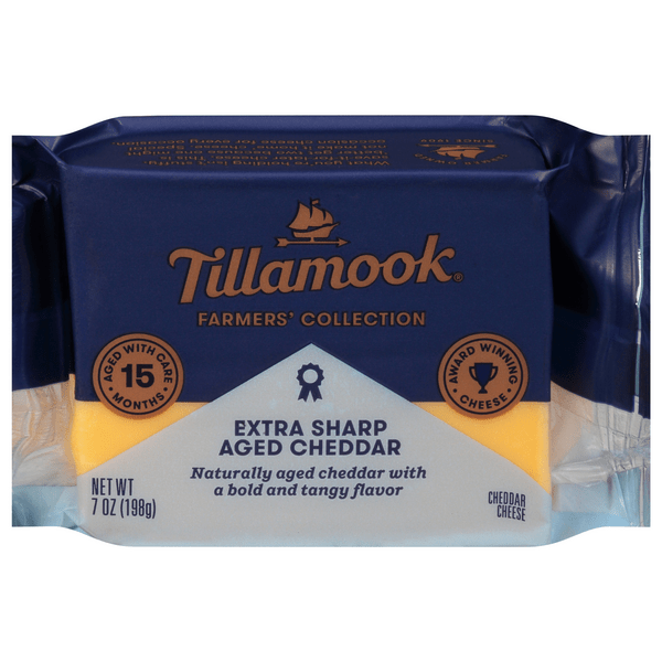 Save on Tillamook Farmer's Collection Extra Sharp Aged Cheddar Cheese