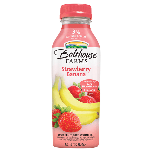 Save on Bolthouse Farms Strawberry Banana 100 Fruit Juice Smoothie