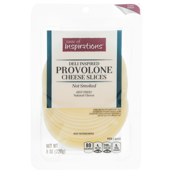 Save on Taste of Inspirations Deli Inspired Provolone Cheese Slices