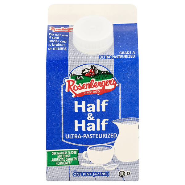 Save on Rosenberger's Dairies Half & Half UltraPasteurized Order