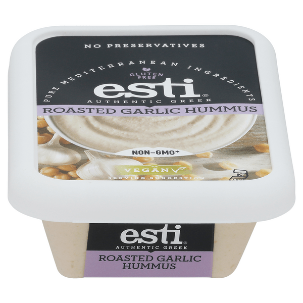 Save on esti Authentic Greek Roasted Garlic Hummus Vegan Order Online