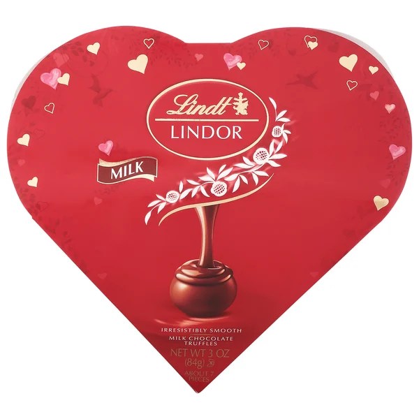 Save on Lindt Lindor Milk Chocolate Truffles Valentine's Day Candy Gift