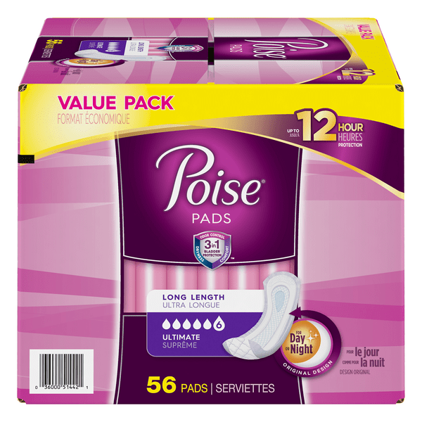 Save on Poise Incontinence Pads Ultimate Long Length Order Online