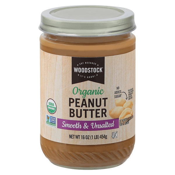 Save on Woodstock Peanut Butter Smooth Unsalted Organic Order Online