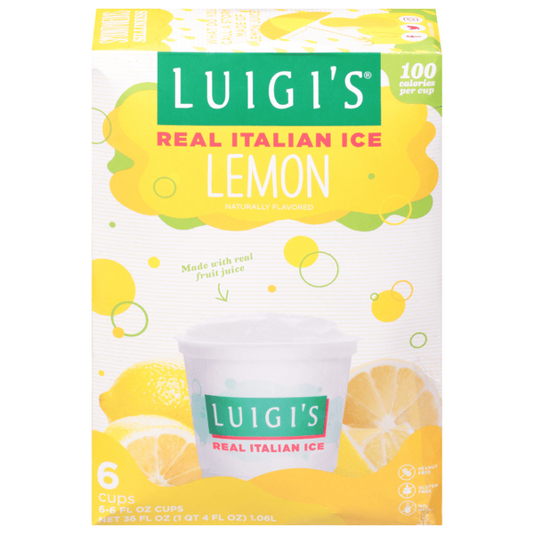 Save on Luigi's Real Italian Ice Lemon 6 ct Order Online Delivery