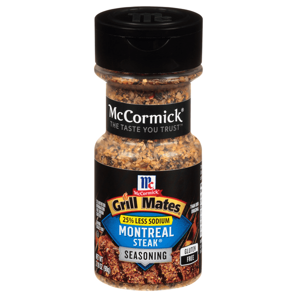 Save on McCormick Grill Mates Montreal Steak Seasoning 25 Less Sodium