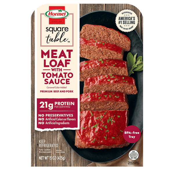Save on Hormel Square Table Meatloaf & Tomato Sauce Fully Cooked
