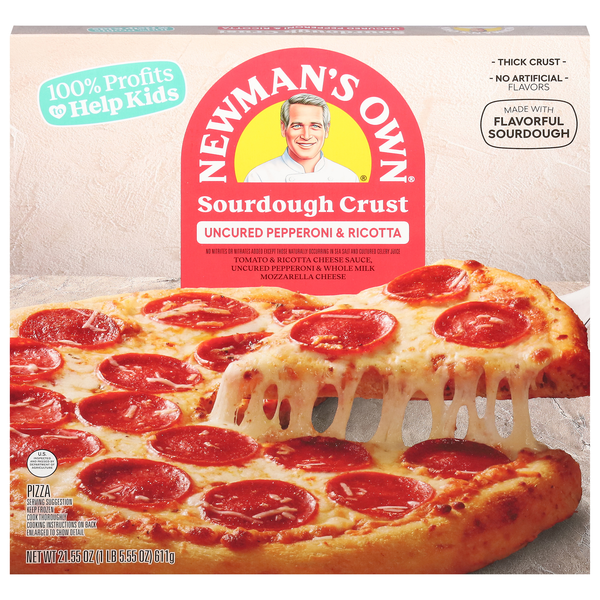 Save on Newman's Own Sourdough Crust Uncured Pepperoni & Ricotta Pizza