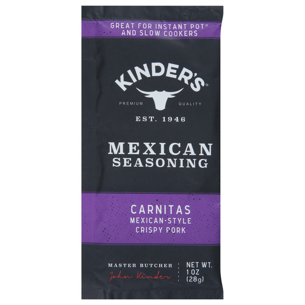 Save on Kinder's Mexican Seasoning Carnitas MexicanStyle Crispy Pork