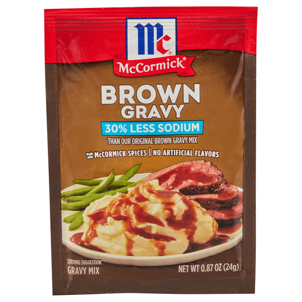 Save on McCormick 30 Less Sodium Brown Gravy Mix Packet Order Online Delivery Food Lion