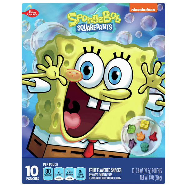 Save on Betty Crocker Fruit Flavored Snacks SpongeBob SquarePants 10