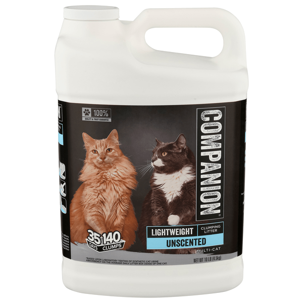 Save on Companion Clumping Unscented Lightweight MultiCat Cat Litter