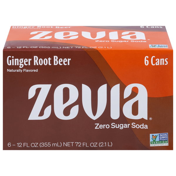 Save on Zevia Zero Calorie Ginger Root Beer Soda 6 pk Order Online