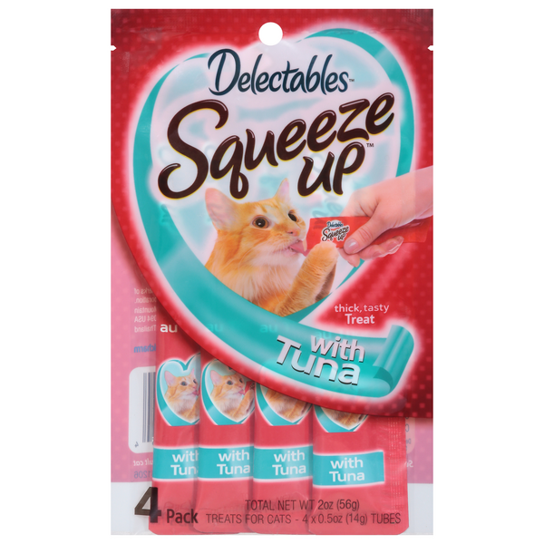 Save on Hartz Delectables Squeeze Up Cat Treats with Tuna 4 ct Order