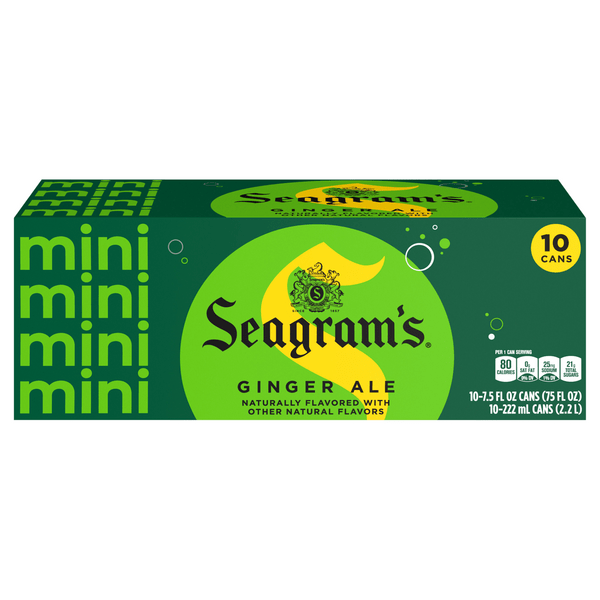 Save on Seagram's Ginger Ale Soda Caffeine Free Mini 10 pk Order