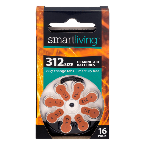 Save on SmartLiving Hearing Aid Batteries Size 312 Mercury Free Order