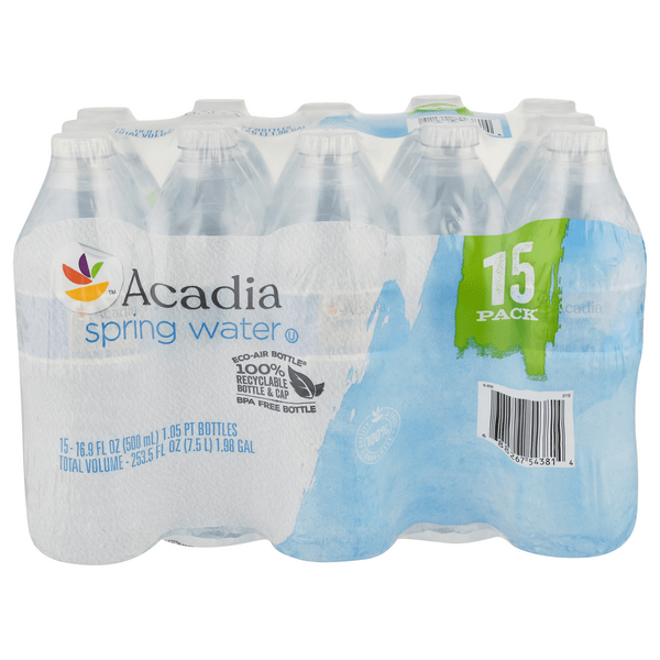 Save on Our Brand Acadia Spring Water Natural 15 pk Order Online