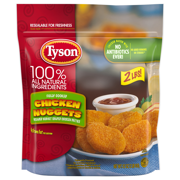 Save on Tyson Breaded Chicken Nuggets Fully Cooked All Natural Frozen