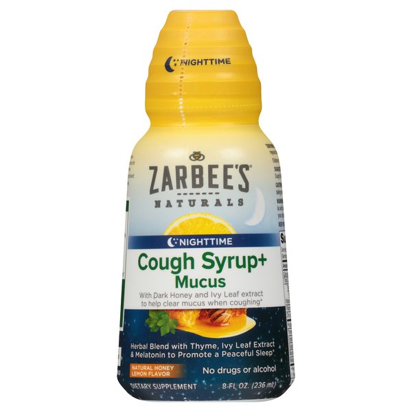 Save on Zarbee's Naturals Cough Syrup + Mucus Night Time Natural Honey