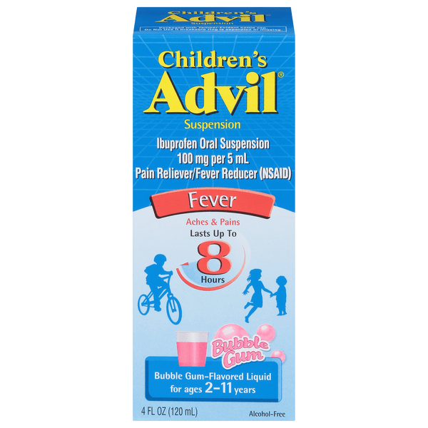 Save on Advil Children's Suspension Ibuprofen Fever Pain Reliever 100mg