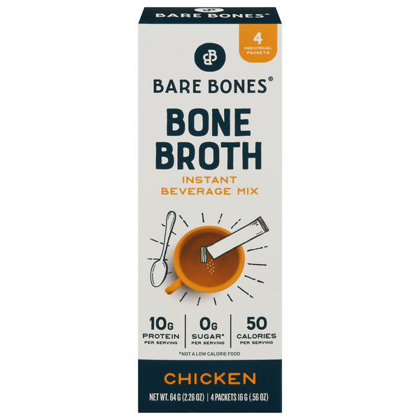 Save on Bare Bones Bone Broth Mix Packets Chicken 4 ct Order Online