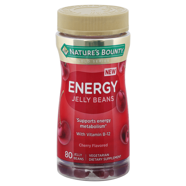 Save on Nature's Bounty Energy Jelly Beans Metabolism Support Cherry