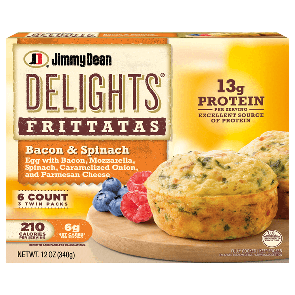 Save on Jimmy Dean Delights Frittatas Bacon & Spinach 6 ct Order