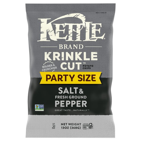 Save on Kettle Brand Gluten Free Salt & Pepper Krinkle Cut Potato Chips