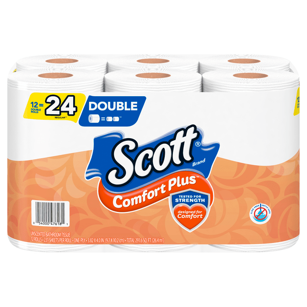 Save on Scott Comfort Plus Toilet Paper Double Roll 1Ply Unscented