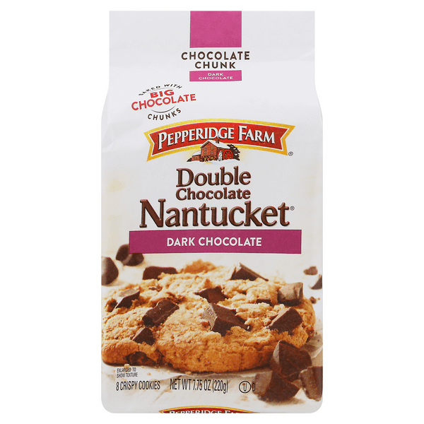Save on Pepperidge Farm Double Chocolate Nantucket Cookies Dark 8 ct