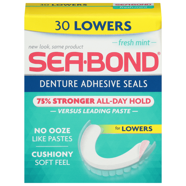 Save on SeaBond Denture Adhesive Seals Lowers Fresh Mint Order Online