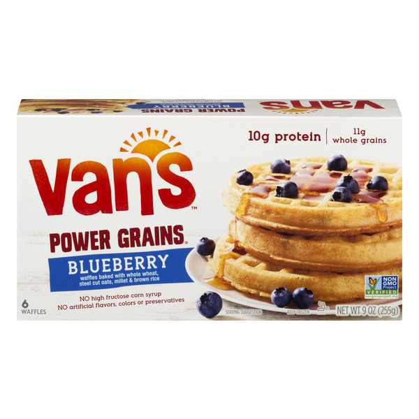 Save on Van's Power Grains Waffles Blueberry Order Online Delivery GIANT