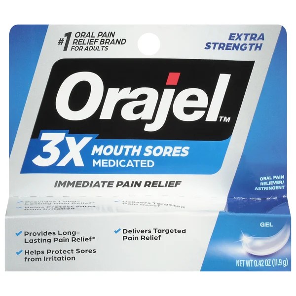 Save on Orajel Oral Pain Reliever Extra Strength Gel for All Mouth Sores Order Online Delivery