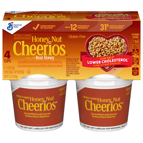 Save on General Mills Honey Nut Cheerios Cereal 4 ct Order Online