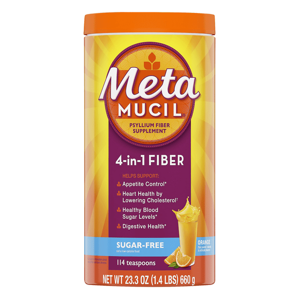 Save on Metamucil 4in1 Psyllium Fiber Supplement Powder Orange Sugar
