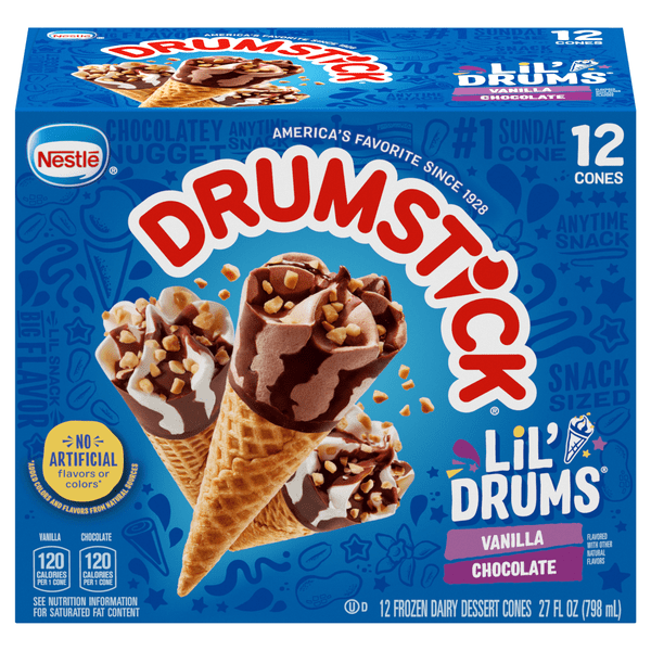 Save on Nestle Drumstick Lil' Drums Sundae Cones Assorted 12 ct Order