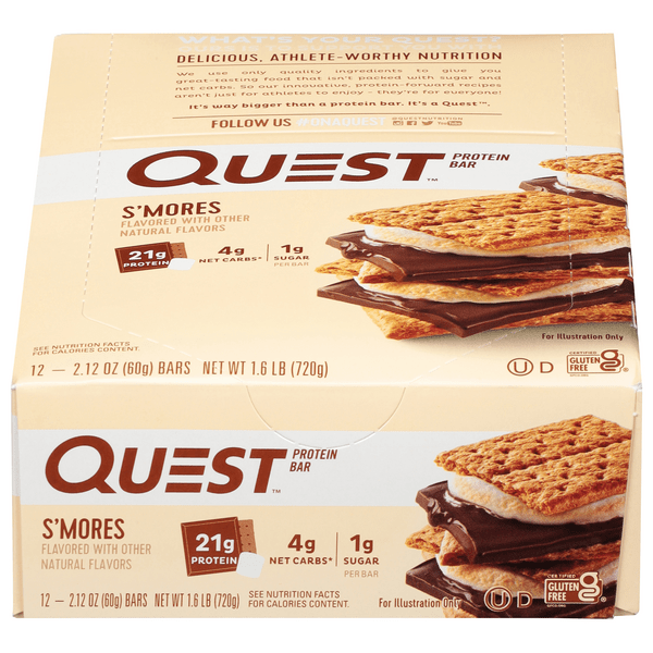 Save on Quest High Protein Bar S'mores Low Carb Keto 12 ct Order Online Delivery Giant